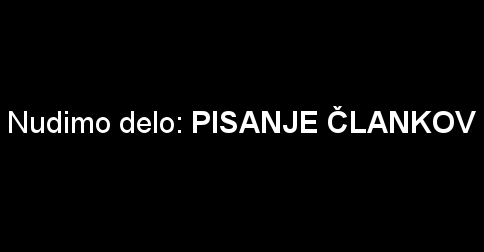 Delo na domu - Pisanje člankov