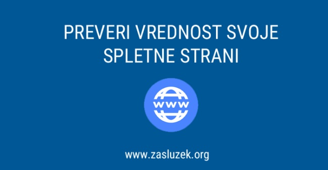 vrednost spletne strani vrednost spletne strani