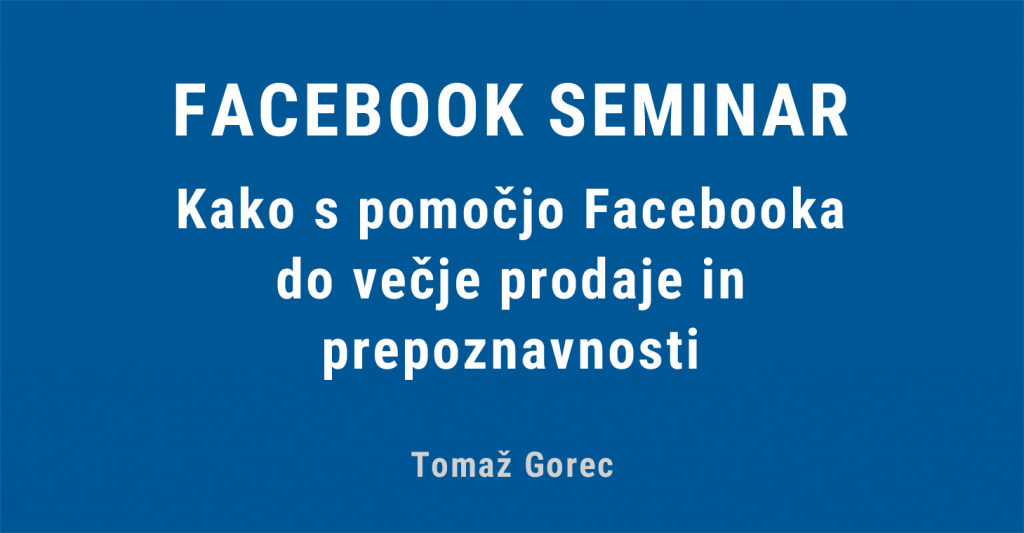Facebook oglaševanje Facebook oglaševanje